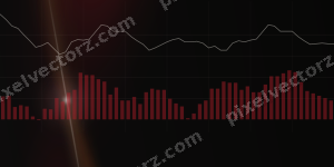 Leuchtender Neon Diagramm Hintergrund in Rot und Bernstein