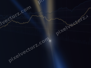 Leuchtender Neon Diagramm Hintergrund in Blau und Bernstein