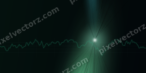 Leuchtender Neon Diagramm Hintergrund in Grün und Petrol