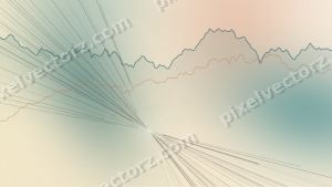 Zarter Pastell Diagramm Hintergrund in Dunkelpetrol und Orange