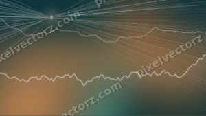 Leuchtender Neon Diagramm Hintergrund in Orange und Petrol