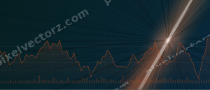 Leuchtender Neon Diagramm Hintergrund in Orange und Petrol