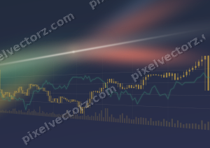 Leuchtender Neon Diagramm Hintergrund in Bernstein und Grün