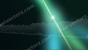Leuchtender Neon Diagramm Hintergrund in Grün und Petrol