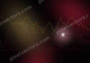 Leuchtender Neon Diagramm Hintergrund in Rosa und Bernstein