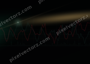 Leuchtender Neon Diagramm Hintergrund in Grün und Rot