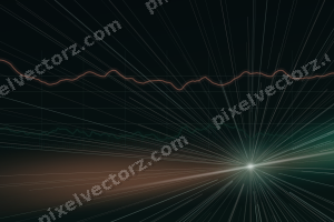 Leuchtender Neon Diagramm Hintergrund in Grün und Orange