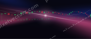 Leuchtender Neon Diagramm Hintergrund in Rosa und Blau