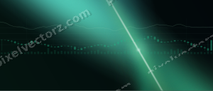 Leuchtender Neon Diagramm Hintergrund in Grün und Petrol