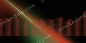 Leuchtender Neon Diagramm Hintergrund in Rot und Orange