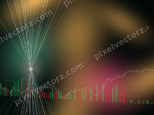 Leuchtender Neon Diagramm Hintergrund in Rosa und Bernstein