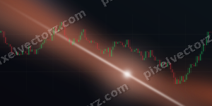 Leuchtender Neon Diagramm Hintergrund in Orange und Türkis