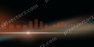 Leuchtender Neon Diagramm Hintergrund in Orange und Petrol