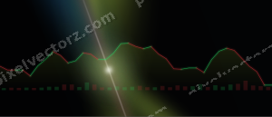 Leuchtender Neon Diagramm Hintergrund in Limette und Bernstein