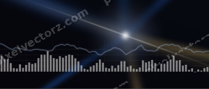 Leuchtender Neon Diagramm Hintergrund in Blau und Bernstein