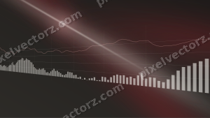 Leuchtender Neon Diagramm Hintergrund in Rot und Blassbernstein