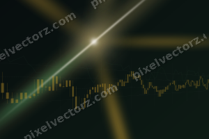 Leuchtender Neon Diagramm Hintergrund in Bernstein und Grün