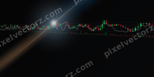 Leuchtender Neon Diagramm Hintergrund in Blau und Orange