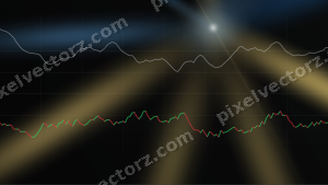 Leuchtender Neon Diagramm Hintergrund in Blau und Bernstein