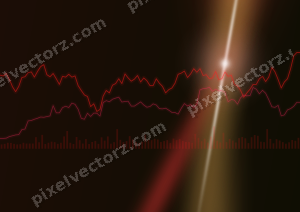 Leuchtender Neon Diagramm Hintergrund in Rot und Orange