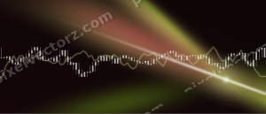 Leuchtender Neon Diagramm Hintergrund in Limette und Rosa