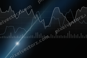 Leuchtender Neon Diagramm Hintergrund in Blau und Petrol