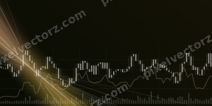 Leuchtender Neon Diagramm Hintergrund in Bernstein und Orange
