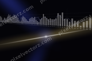 Leuchtender Neon Diagramm Hintergrund in Blau und Bernstein