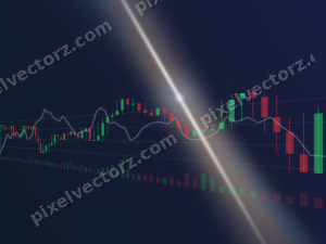 Leuchtender Neon Diagramm Hintergrund in Dunkelblau und Orange