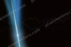 Leuchtender Neon Diagramm Hintergrund in Blau und Rot