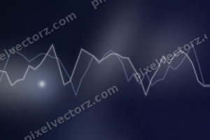 Leuchtender Neon Diagramm Hintergrund in Dunkelblau und Weiß