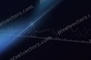Leuchtender Neon Diagramm Hintergrund in Türkis und Blau