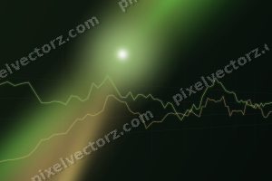 Leuchtender Neon Diagramm Hintergrund in Limette und Gelb
