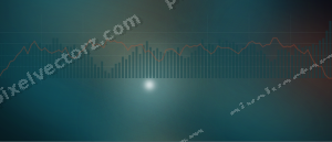 Leuchtender Neon Diagramm Hintergrund in Petrol und Orange