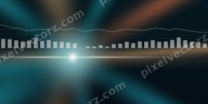 Leuchtender Neon Diagramm Hintergrund in Petrol und Orange