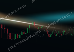 Leuchtender Neon Diagramm Hintergrund in Petrol und Orange