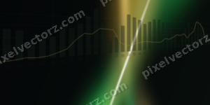 Leuchtender Neon Diagramm Hintergrund in Grün und Bernstein
