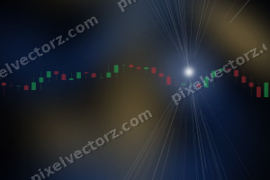 Leuchtender Neon Diagramm Hintergrund in Blau und Bernstein