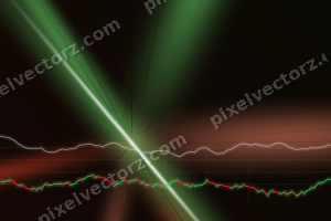 Leuchtender Neon Diagramm Hintergrund in Rot und Orange