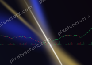 Leuchtender Neon Diagramm Hintergrund in Blau und Bernstein