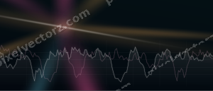 Leuchtender Neon Diagramm Hintergrund in Rosa und Türkis