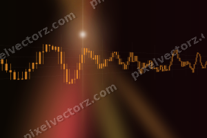 Leuchtender Neon Diagramm Hintergrund in Orange und Bernstein