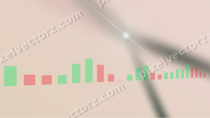 Zarter Pastell Diagramm Hintergrund in Dunkelgrün und Rot