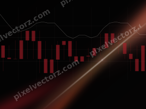 Leuchtender Neon Diagramm Hintergrund in Rot und Bernstein