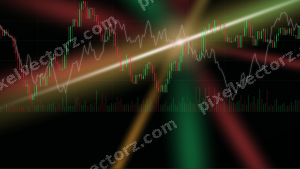Leuchtender Neon Diagramm Hintergrund in Rot und Orange