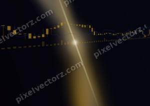 Leuchtender Neon Diagramm Hintergrund in Bernstein und Blau