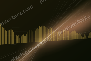 Leuchtender Neon Diagramm Hintergrund in Bernstein und Orange