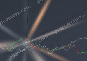 Leuchtender Neon Diagramm Hintergrund in Blau und Orange