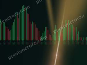 Leuchtender Neon Diagramm Hintergrund in Rosa und Bernstein