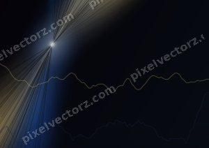 Leuchtender Neon Diagramm Hintergrund in Blau und Bernstein